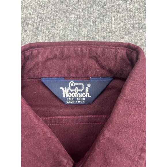 Vintage Woolrich Shirt Mens Large Red Corduroy Long Sleeve Button Front USA Made - Picture 2 of 6